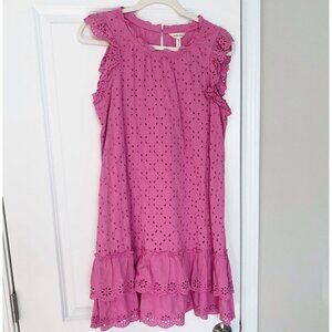 Matilda Jane Women Pink Broderie Dress S Small